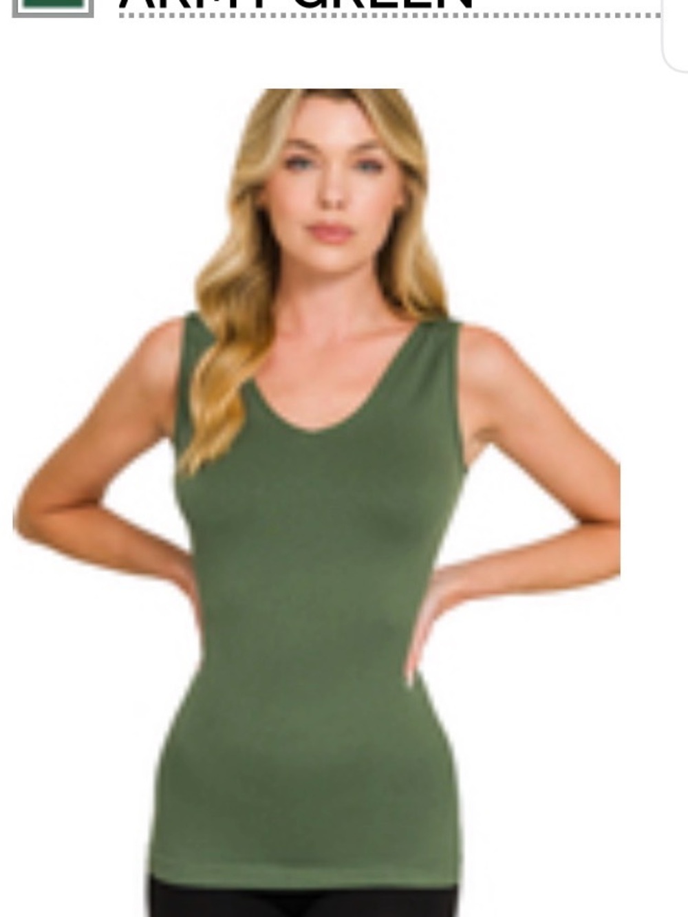 Multiple colors Zenana U or V Tank ( can be worn either way)